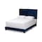 Baxton Studio Candace Luxe and Glamour Navy Velvet Upholstered Full Size Bed 149-8947 - alternate 7